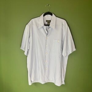 Ermenegildo Zegna Blue Check Collared Short Sleeve Button Down Shirt Size XL